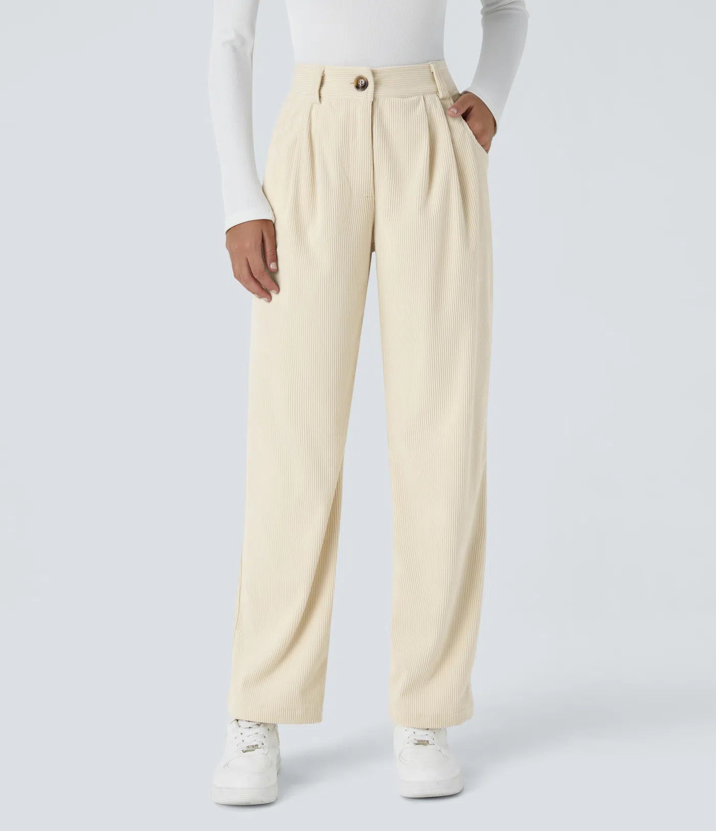 Annette | Comfortabele Broek Met Middelhoge Taille, Ritssluiting En Zijzakken