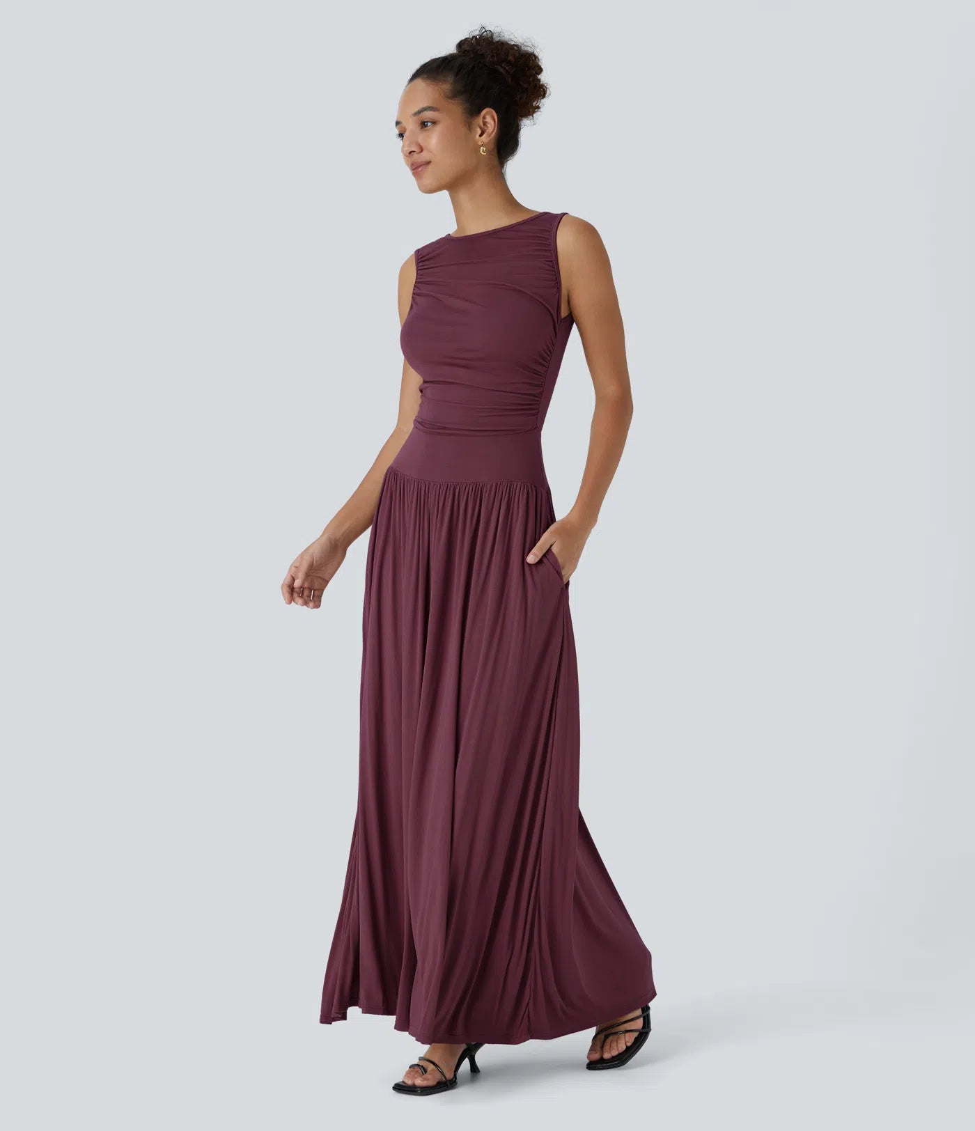 Mandy | Elegante & Comfortabele Maxi Jurk met Ruches en Steekzakken