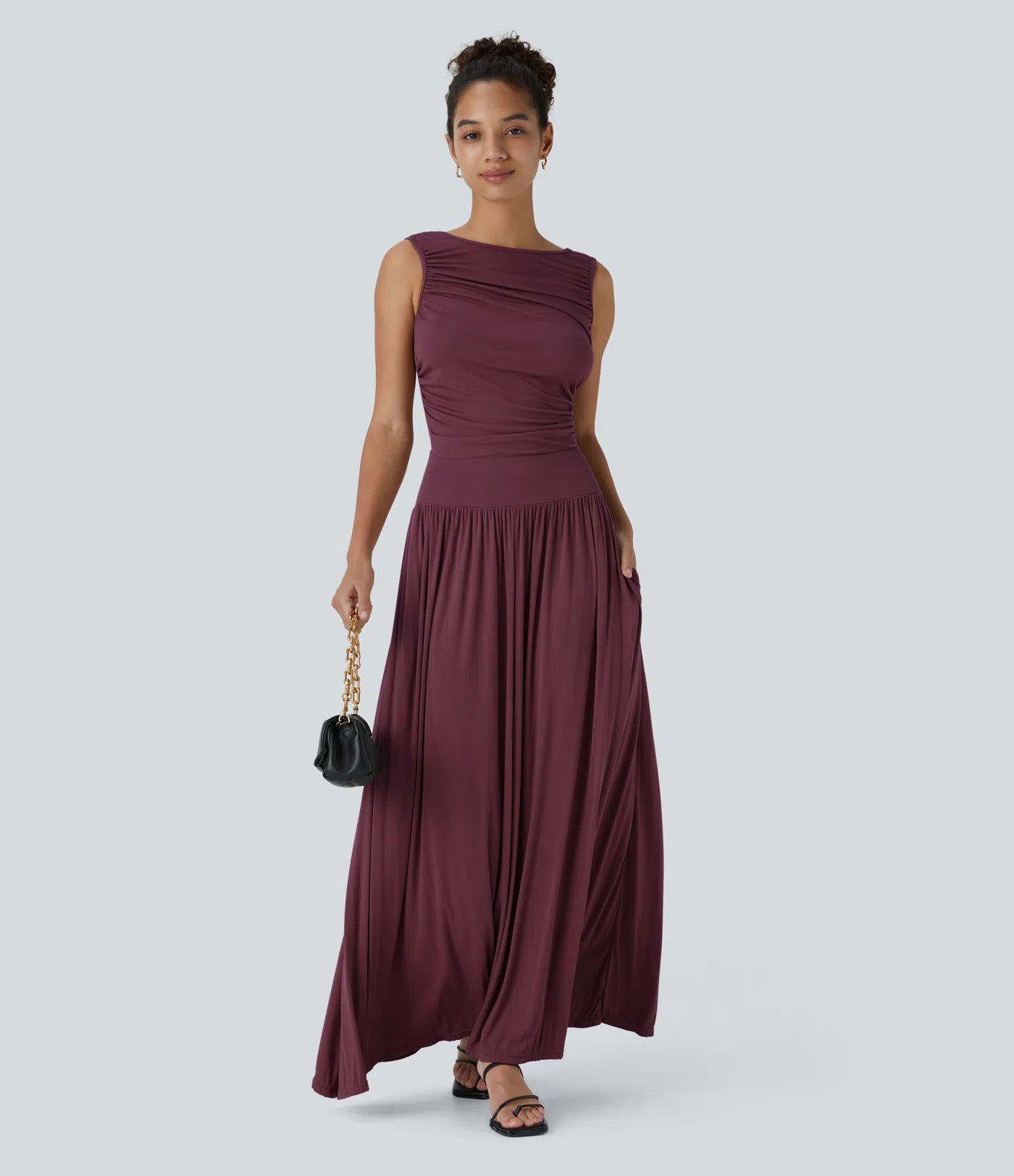 Mandy | Elegante & Comfortabele Maxi Jurk met Ruches en Steekzakken
