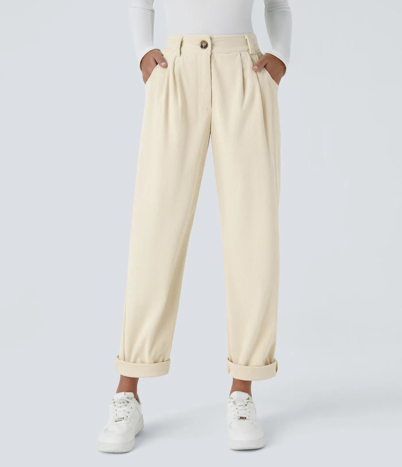 Annette | Comfortabele Broek Met Middelhoge Taille, Ritssluiting En Zijzakken