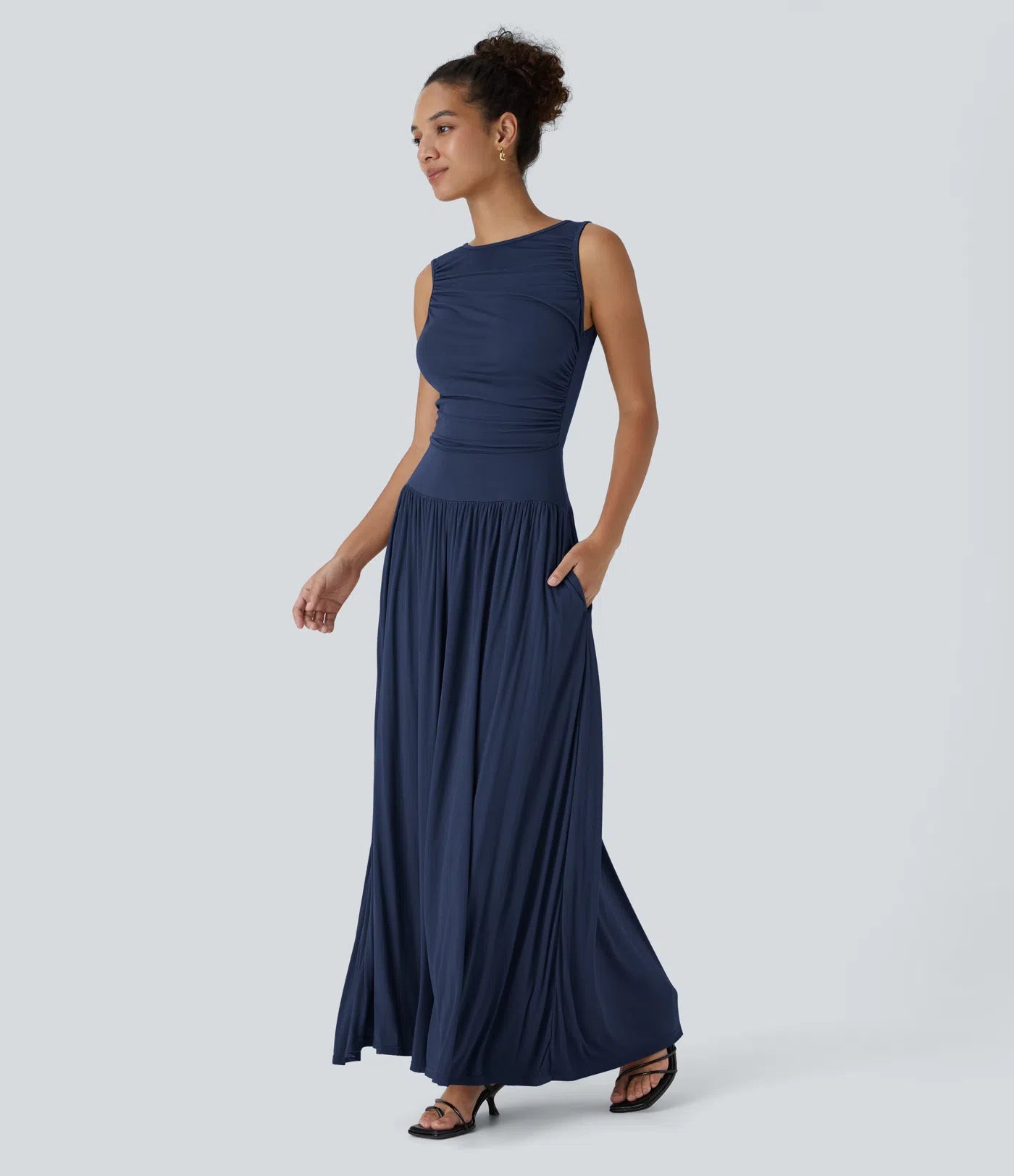 Mandy | Elegante & Comfortabele Maxi Jurk met Ruches en Steekzakken
