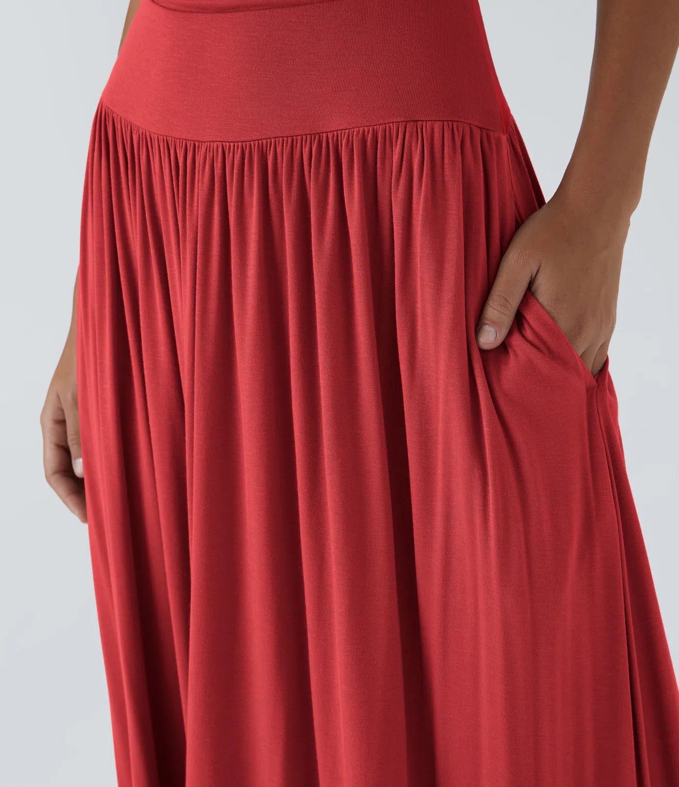Mandy | Elegante & Comfortabele Maxi Jurk met Ruches en Steekzakken