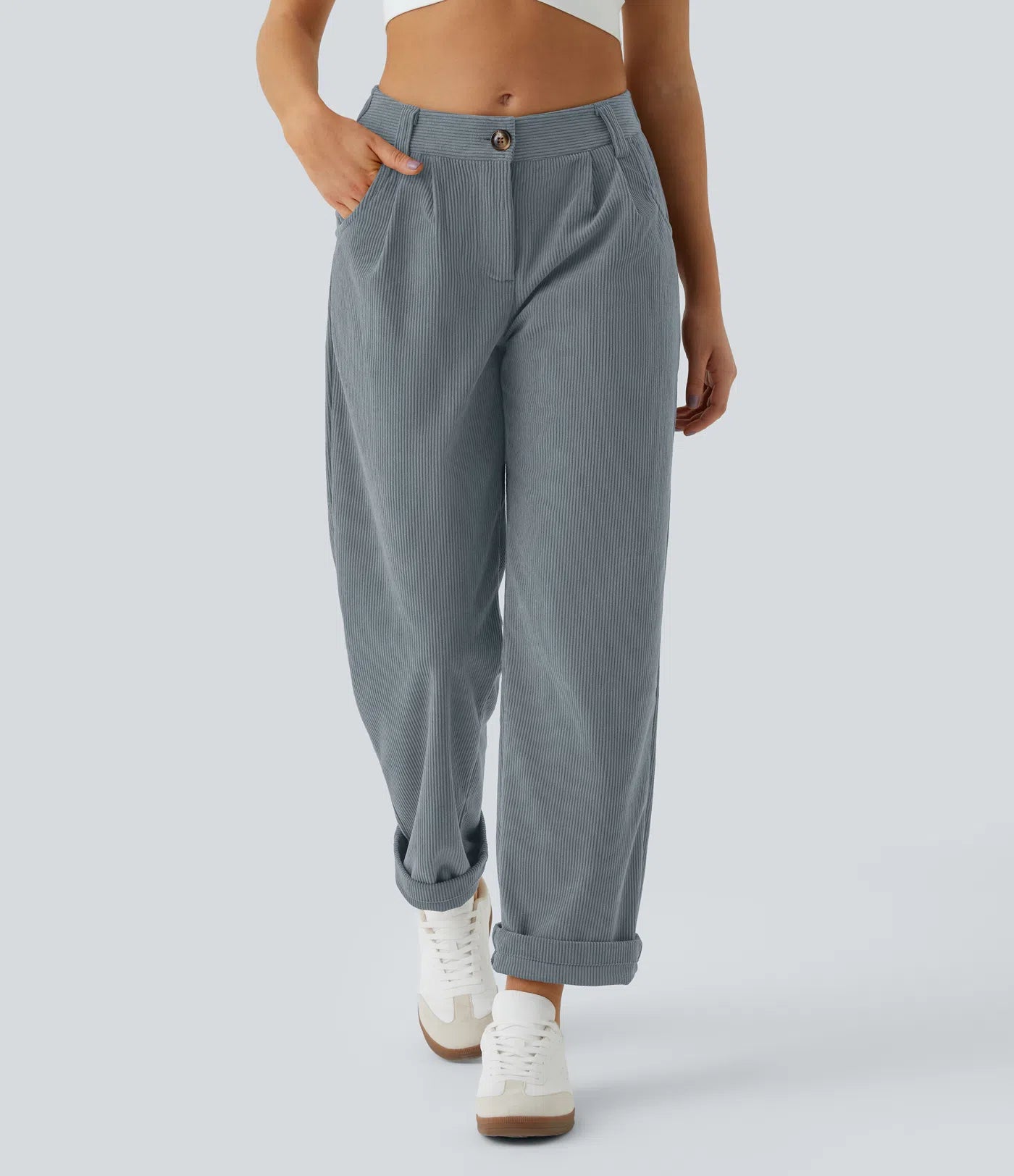 Annette | Comfortabele Broek Met Middelhoge Taille, Ritssluiting En Zijzakken