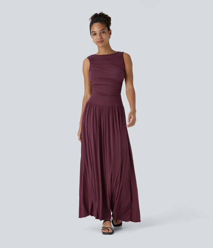 Mandy | Elegante & Comfortabele Maxi Jurk met Ruches en Steekzakken