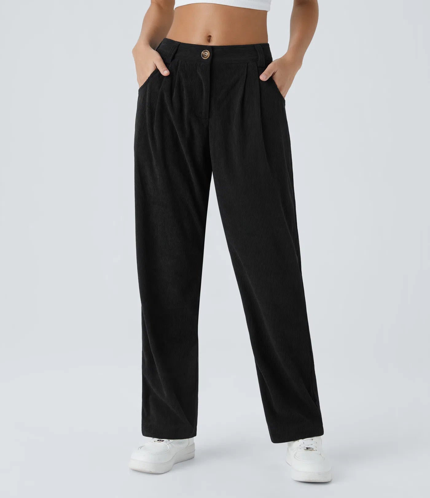 Annette | Comfortabele Broek Met Middelhoge Taille, Ritssluiting En Zijzakken