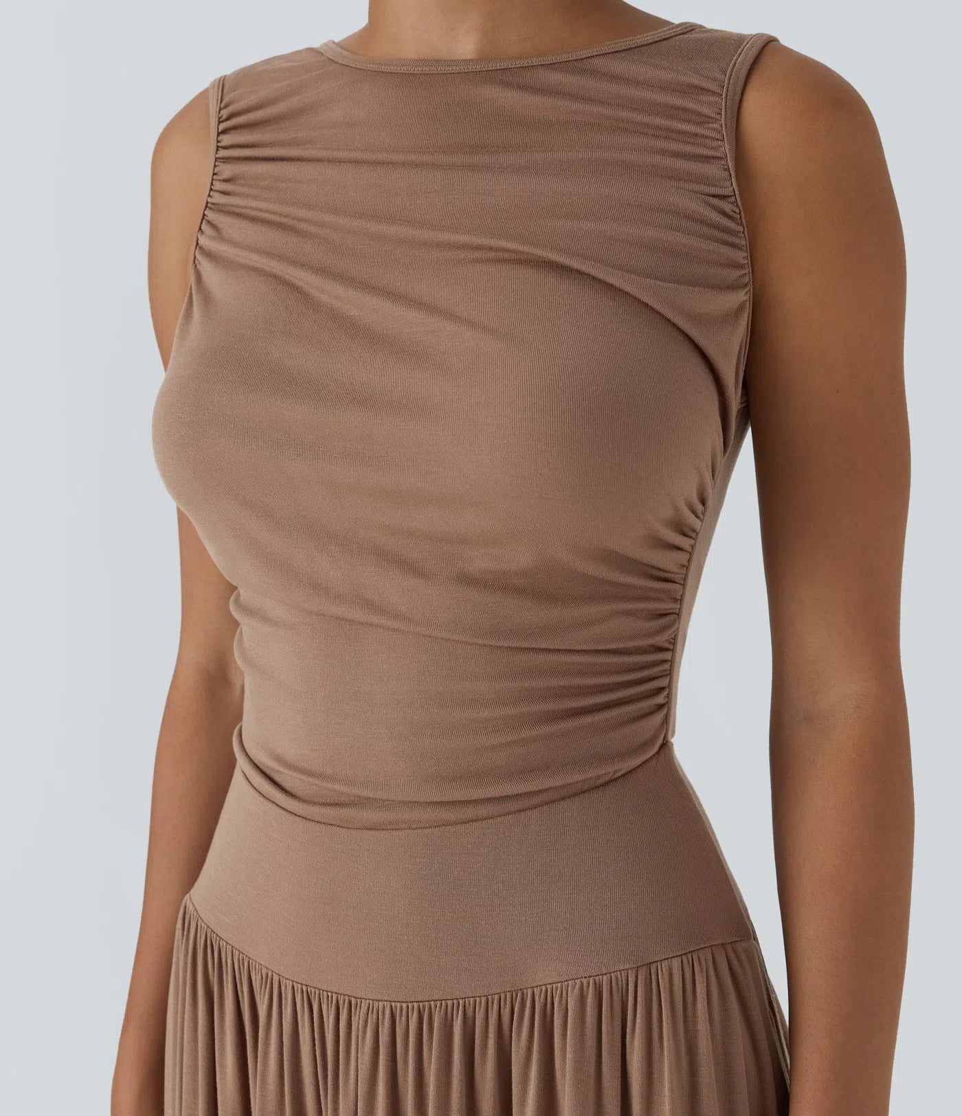 Mandy | Elegante & Comfortabele Maxi Jurk met Ruches en Steekzakken