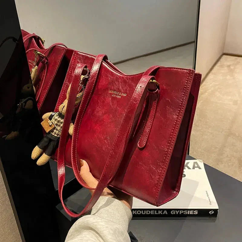 Lena | Elegante Leren Tas + Gratis Tassenhanger