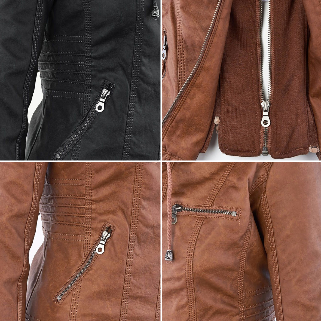 Pia | Stijlvolle & Elegante Leren Jas