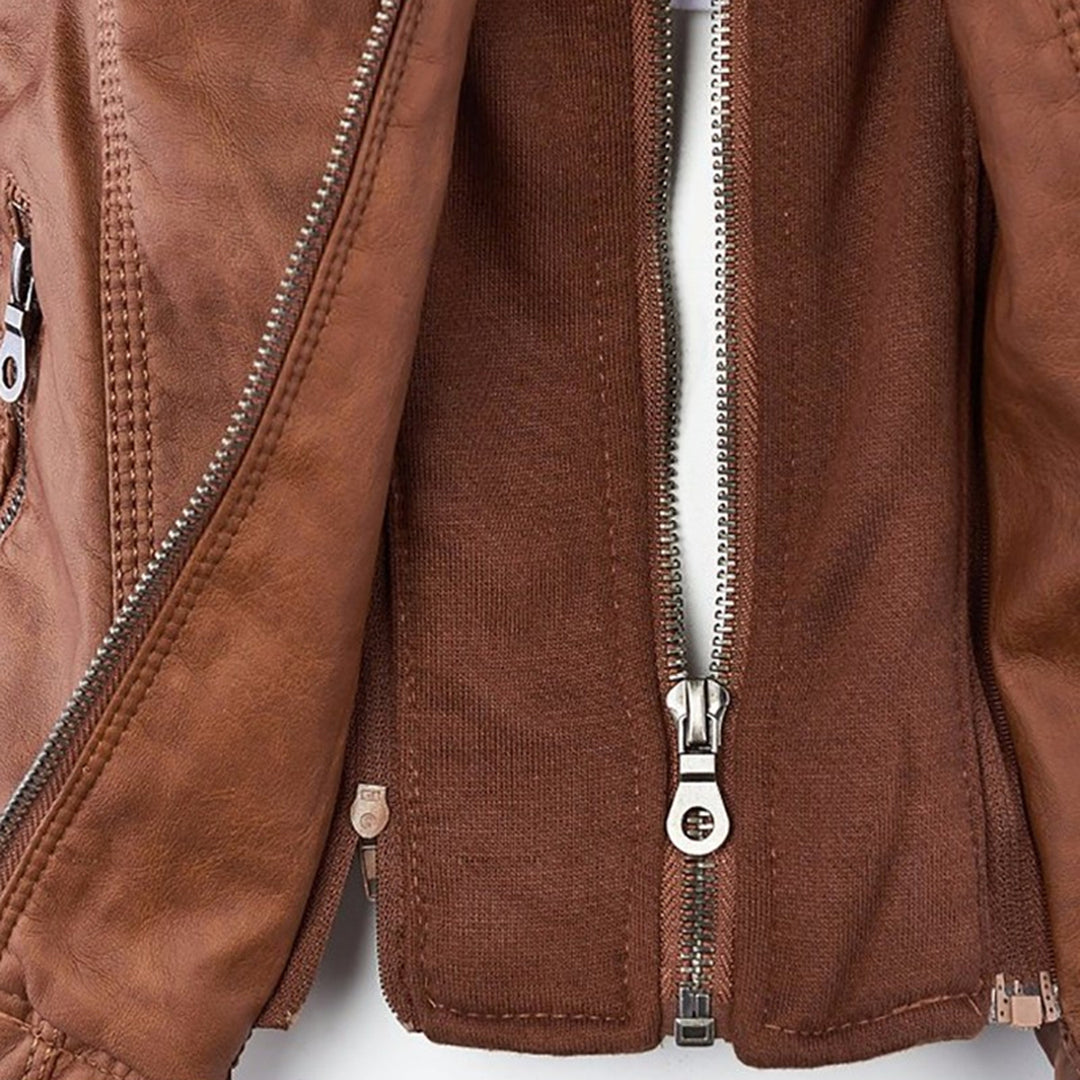 Pia | Stijlvolle & Elegante Leren Jas