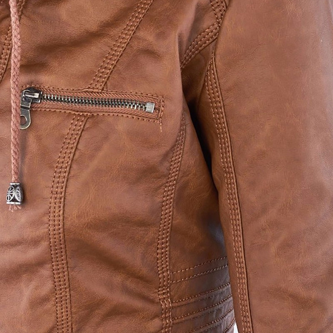 Pia | Stijlvolle & Elegante Leren Jas