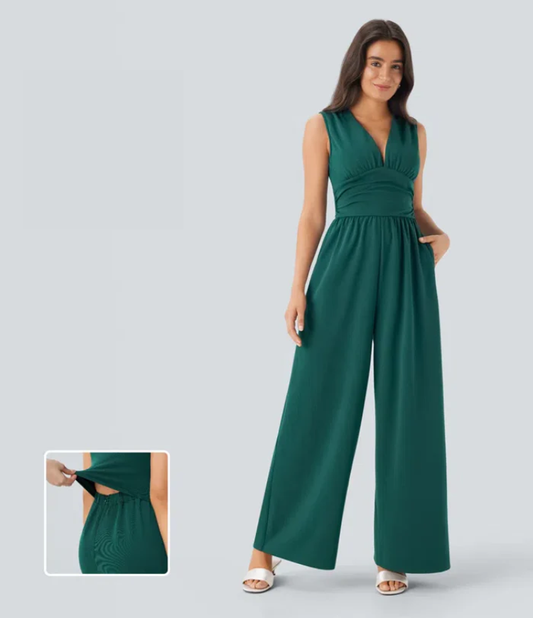 Gabrielle | Elegante Dames Jumpsuit Met V-Hals