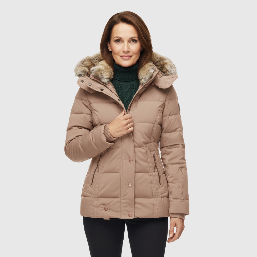 Nora | Warme Winterjas Met Flatterende pasvorm