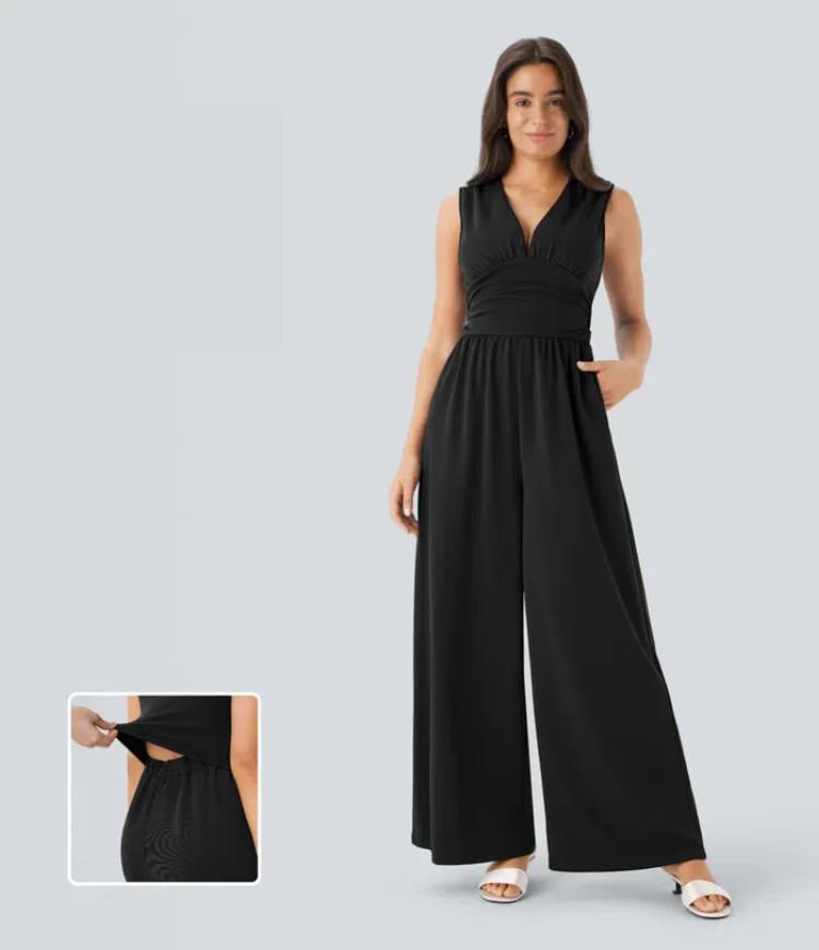Gabrielle | Elegante Dames Jumpsuit Met V-Hals