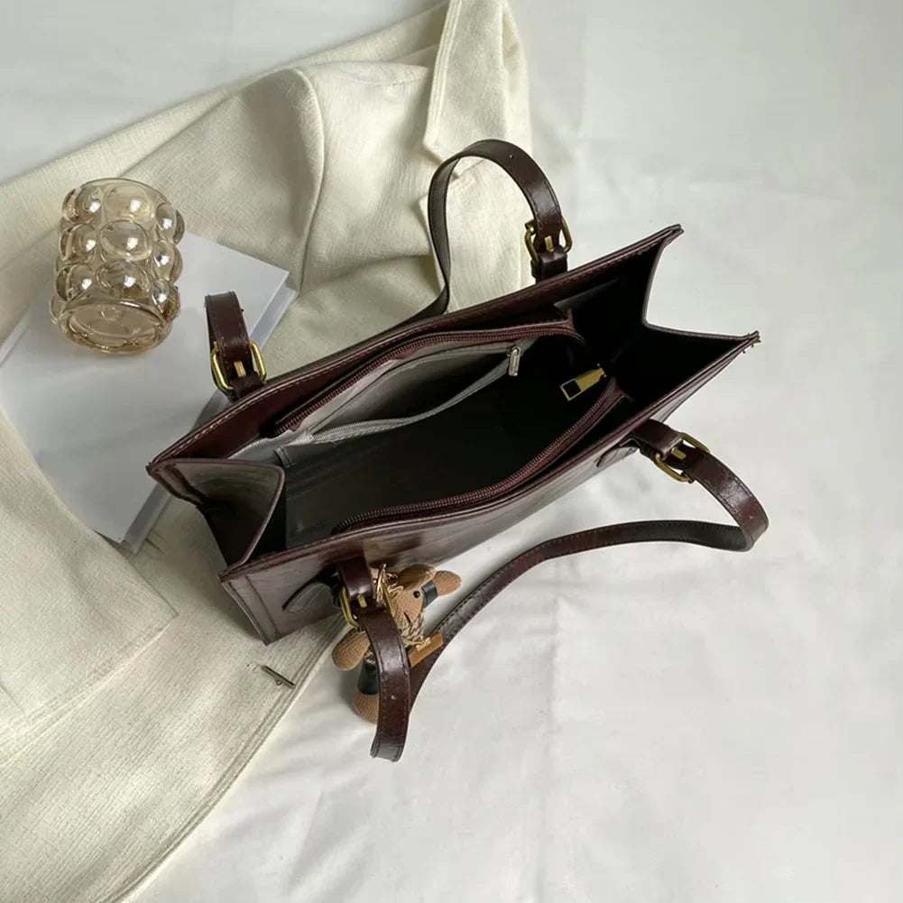 Lena | Elegante Leren Tas + Gratis Tassenhanger