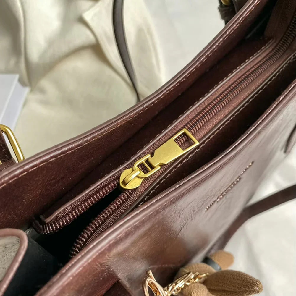 Lena | Elegante Leren Tas + Gratis Tassenhanger