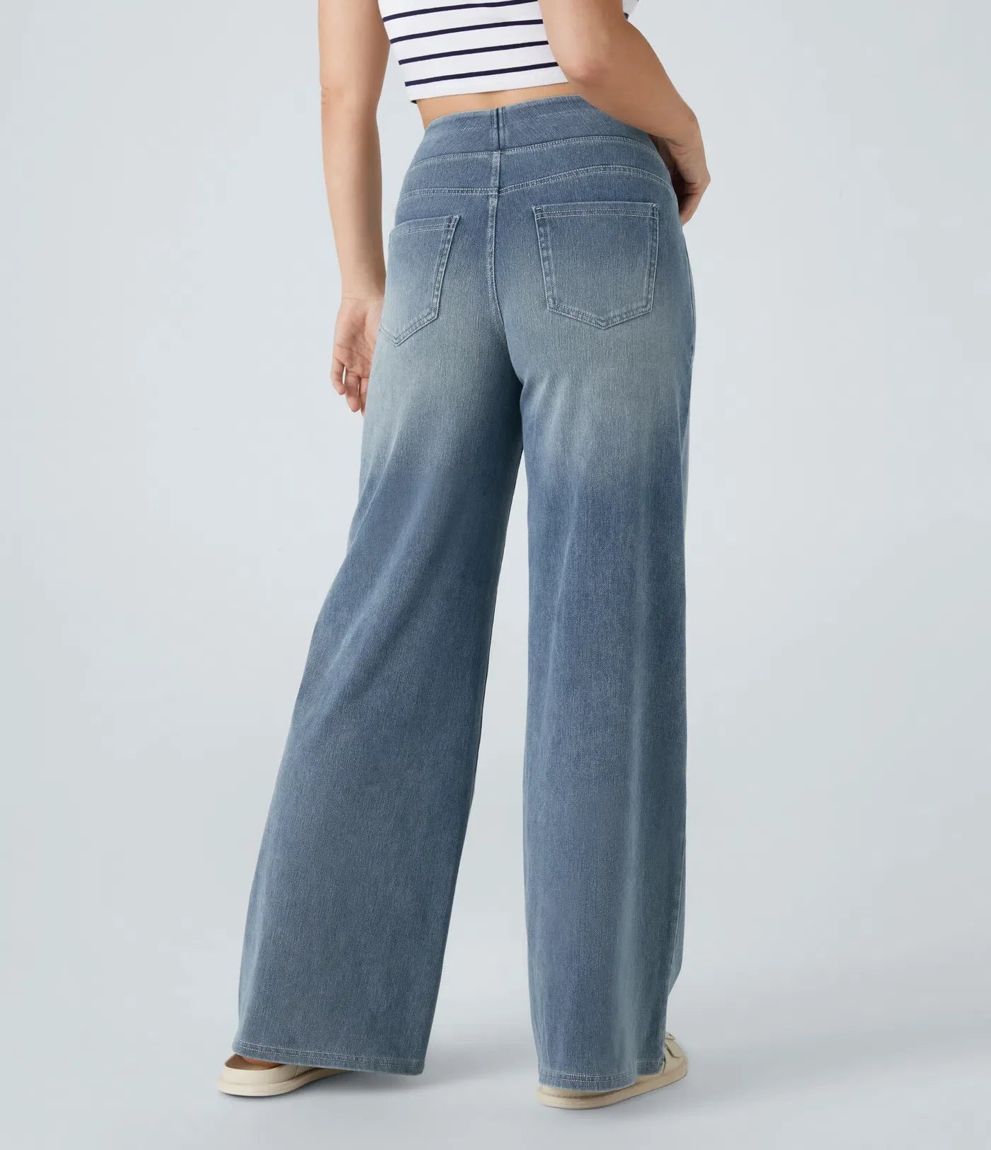 Charlotte | Elastische broek met hoge taille