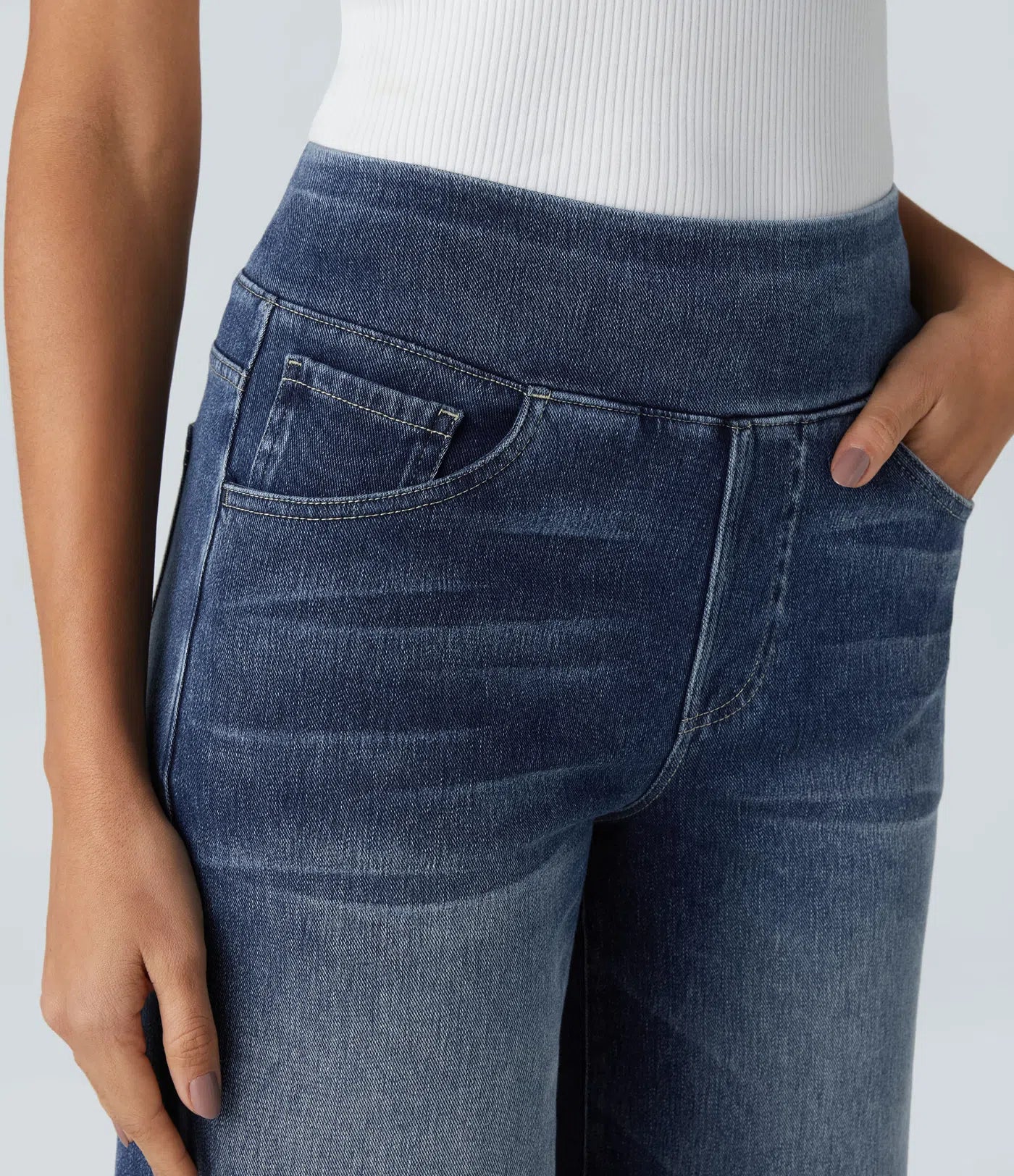 Charlotte | Elastische broek met hoge taille