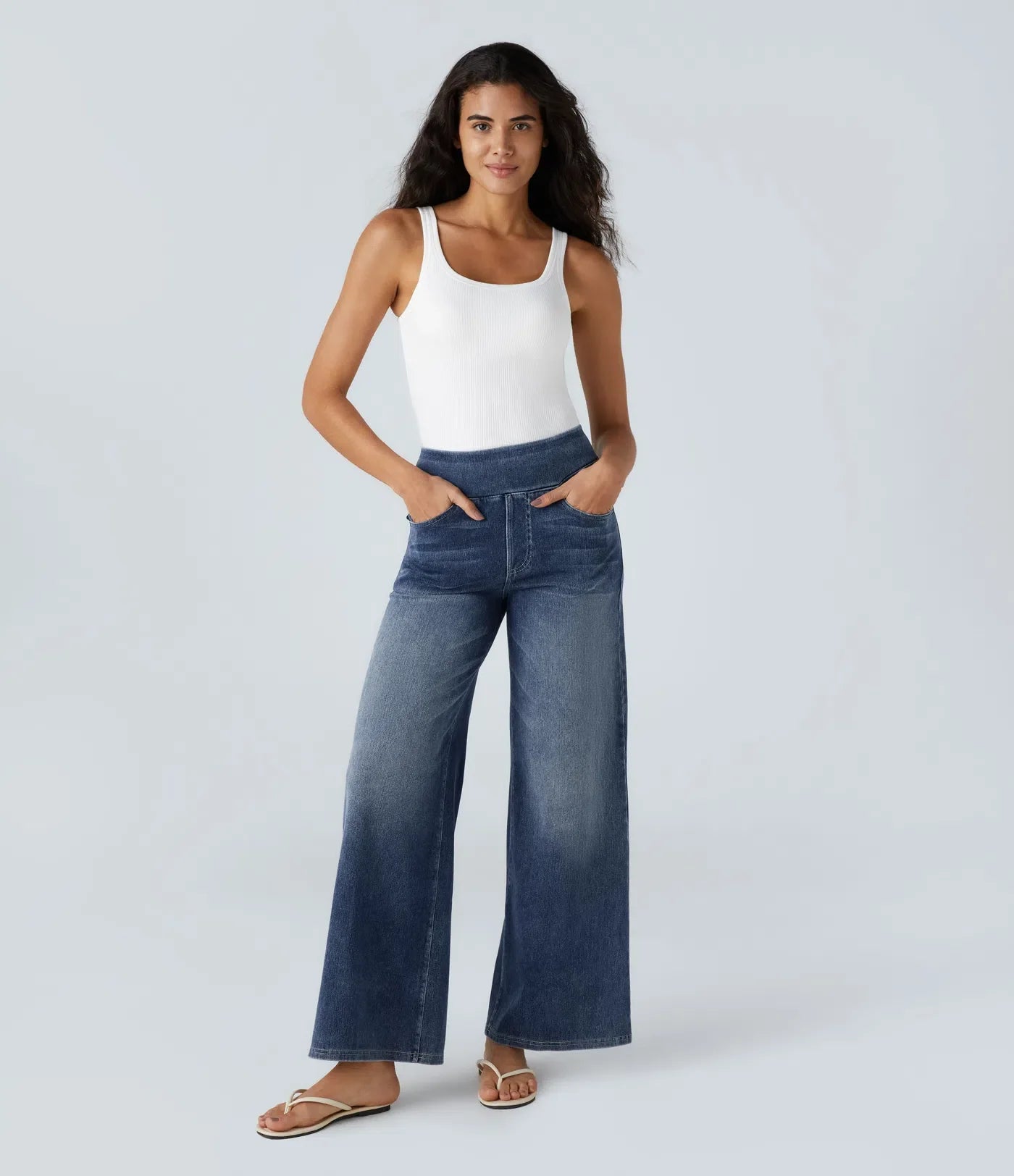 Charlotte | Elastische broek met hoge taille