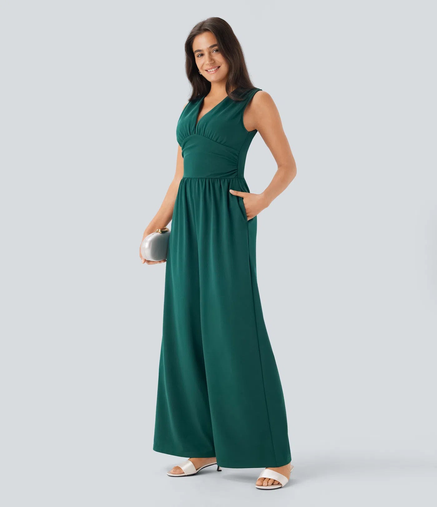 Gabrielle | Elegante Dames Jumpsuit Met V-Hals