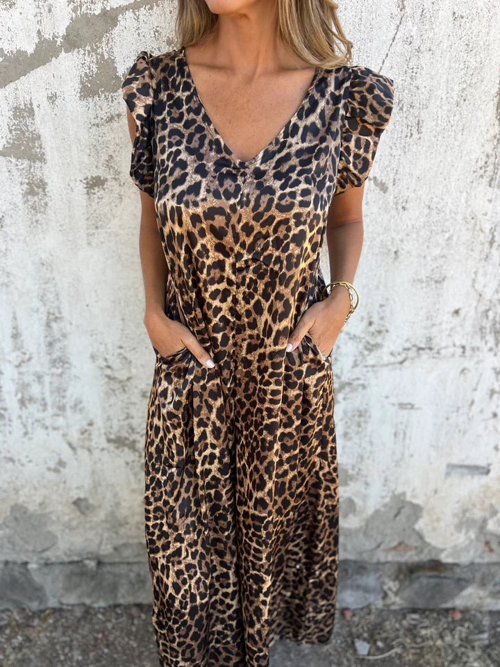 Cindy | Elegante Dames Jumpsuit Met Luipaardprint