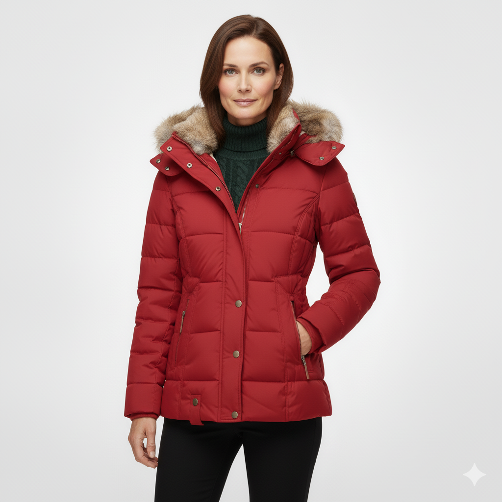 Nora | Warme Winterjas Met Flatterende pasvorm