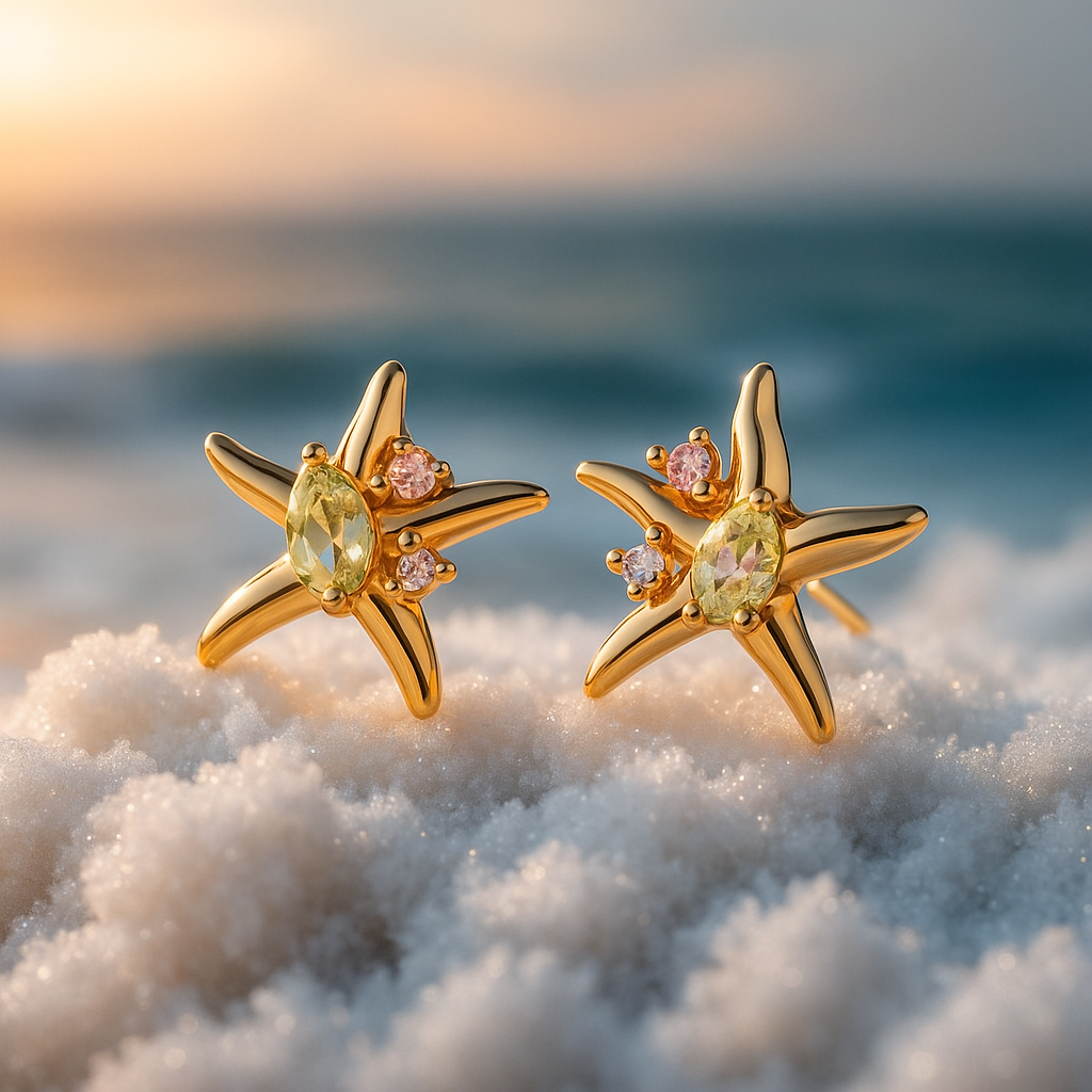 Coralia | Zee Ster Oorbellen