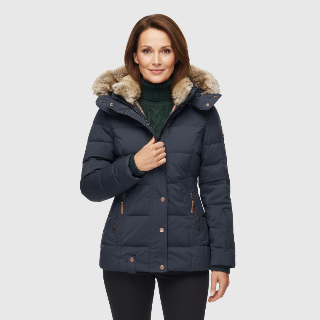 Nora | Warme Winterjas Met Flatterende pasvorm