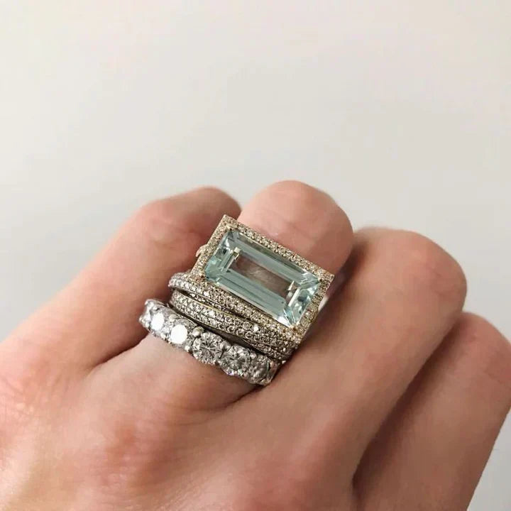 Marilys | Set van Zee Ringen in Glas