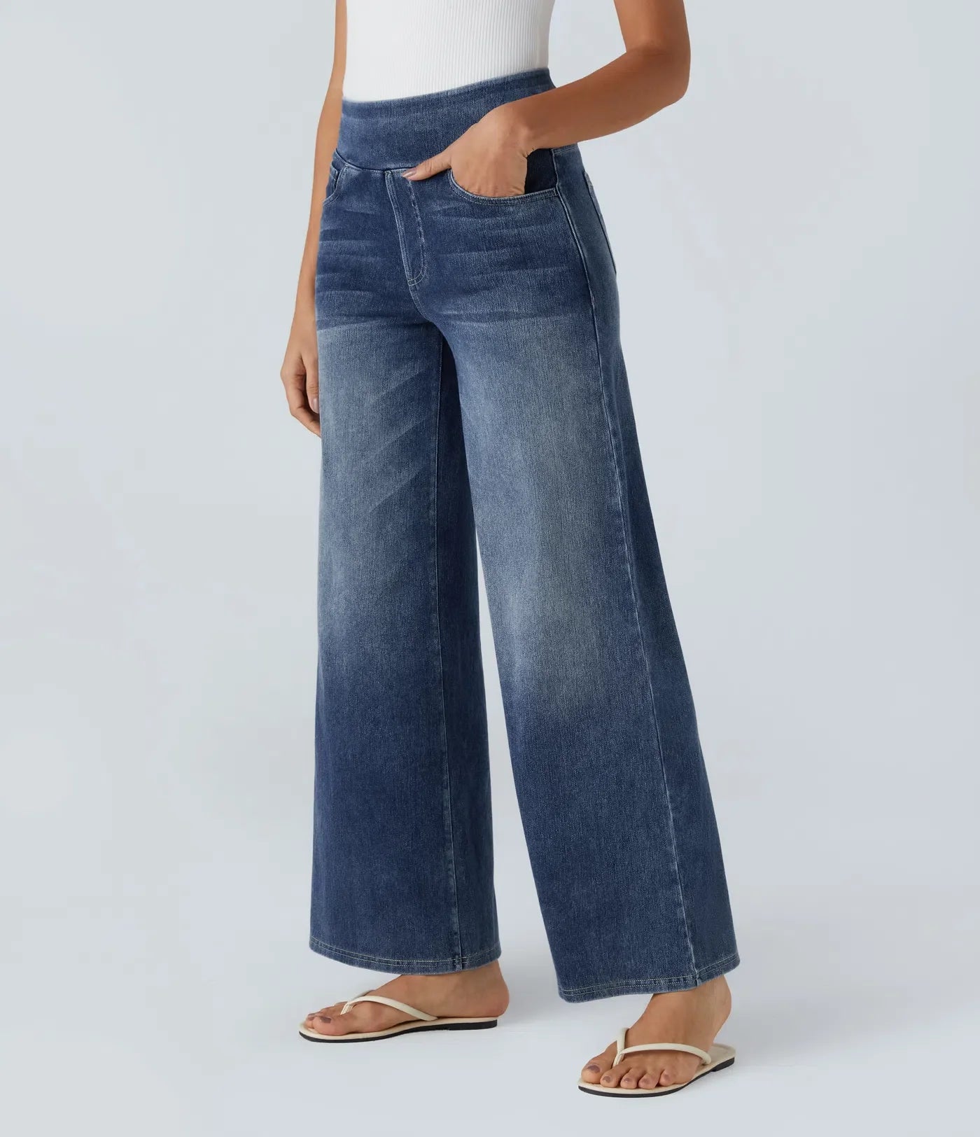 Charlotte | Elastische broek met hoge taille