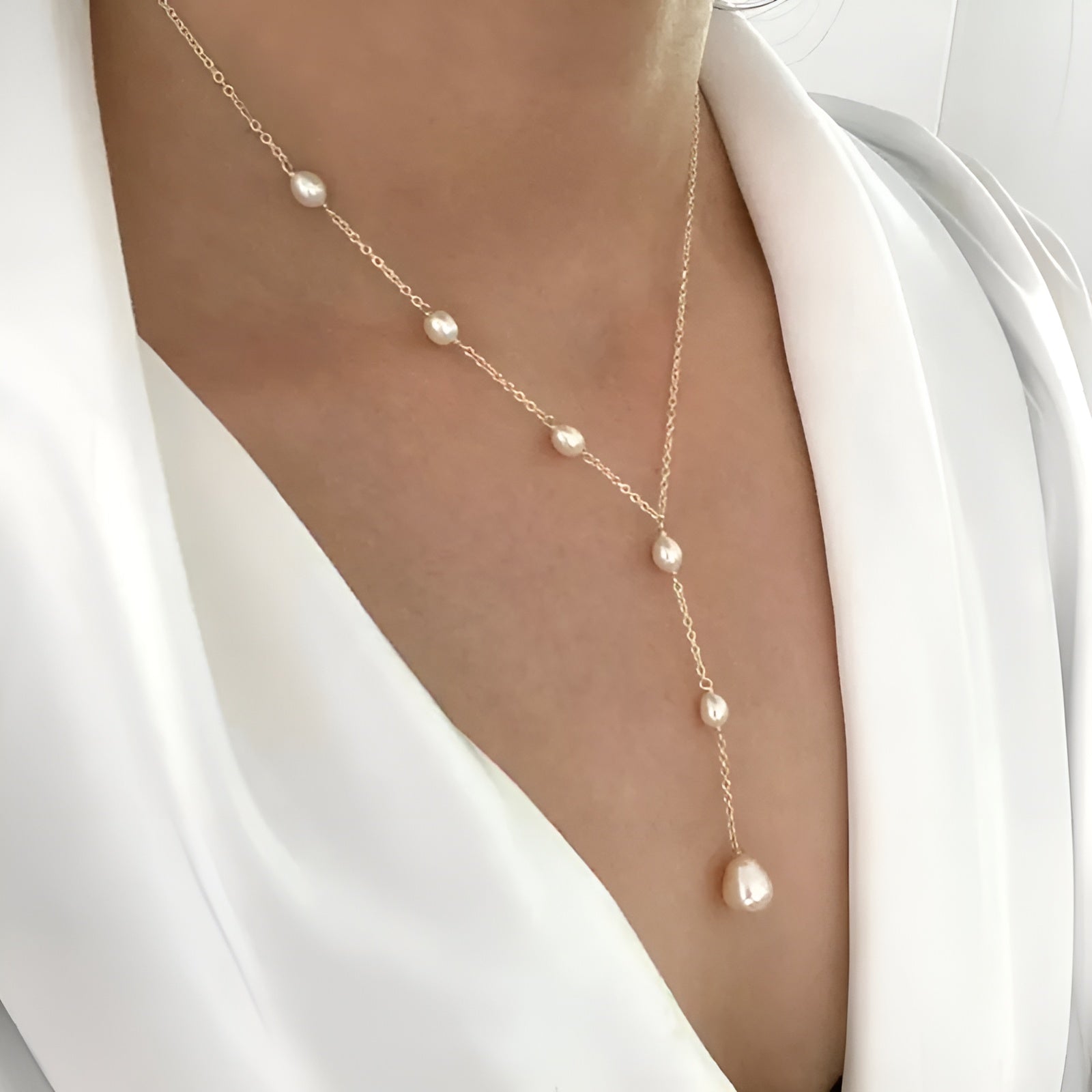 Vintage parel en hangerketting